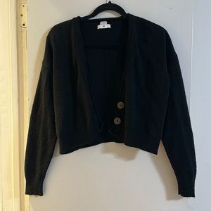 Black cropped cardigan